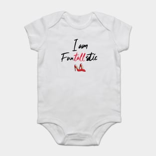 I am Funtallstic red high heel shoes Baby Bodysuit